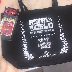 Combo Astroworld tote bag and astroworld air freshener